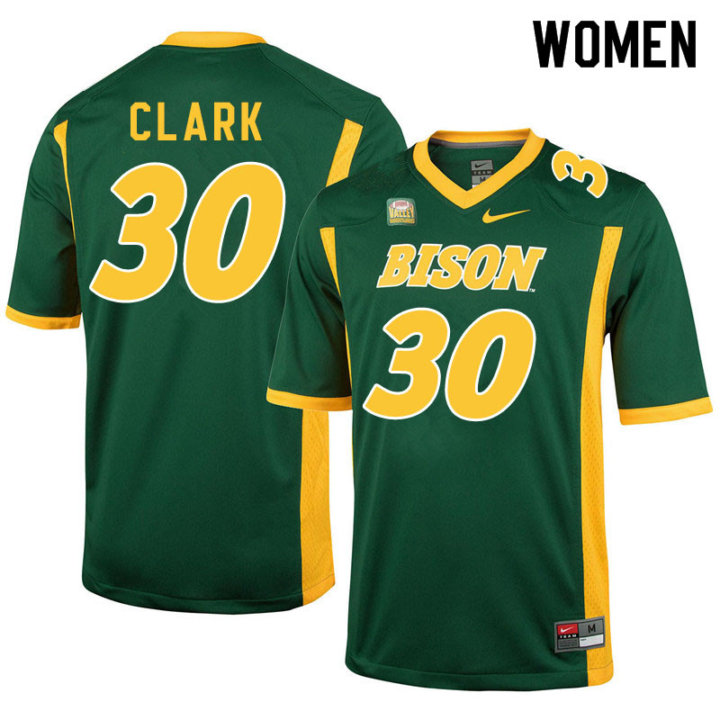 Women #30 Saybein Clark North Dakota State Bison College Football Jerseys Sale-Green
